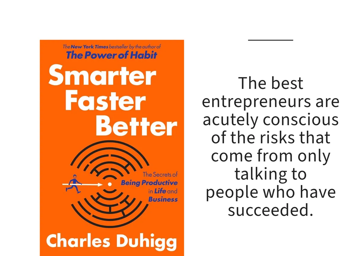 Card: the cover of Smarter Faster Better by Charles Duhigg, with a line set beside it.