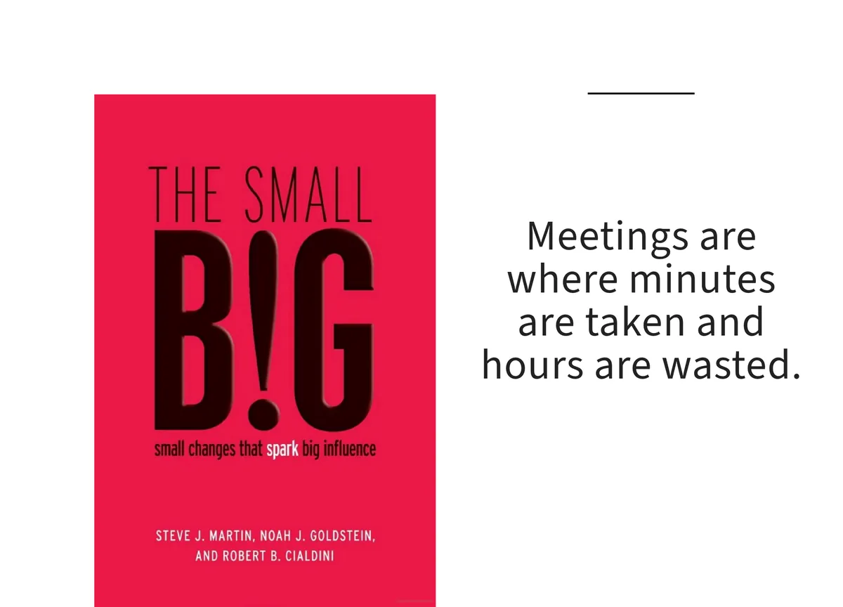 Card: the cover of The Small BIG by Steve J. Martin, Noah J. Goldstein, and Robert B. Cialdini, with a line set beside it.